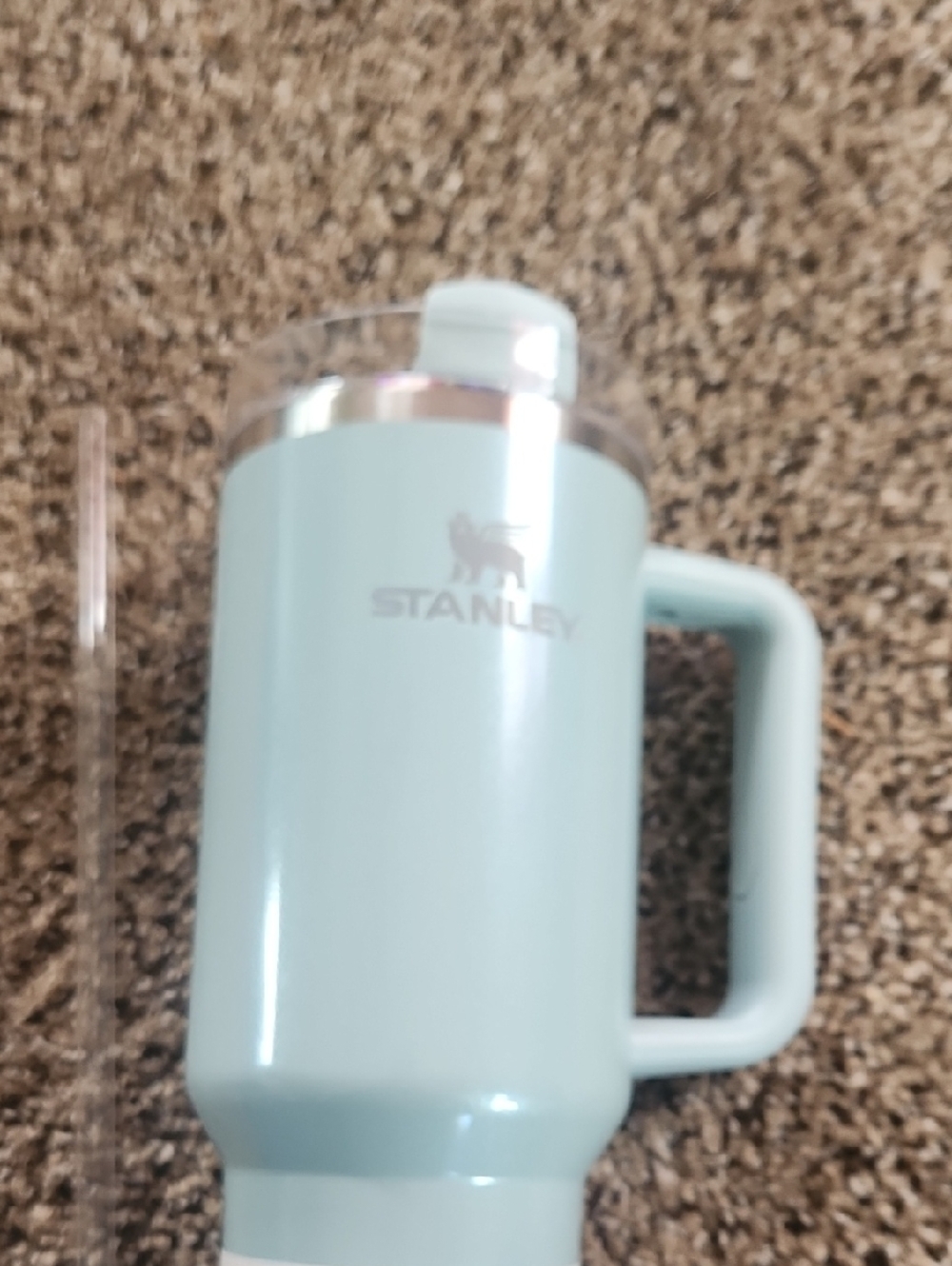 Stanley Mint Blue Travel Mug with Handle